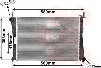 VAN WEZEL chladič, chladenie motora 18002325