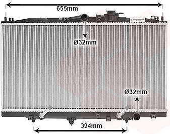 VAN WEZEL chladič, chladenie motora 25002071