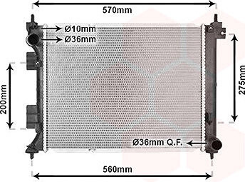VAN WEZEL chladič, chladenie motora 82012737