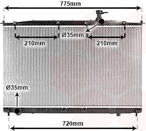 VAN WEZEL chladič, chladenie motora 82002173
