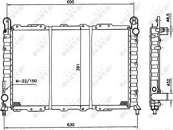 NRF Chladič, chladenie motora 58996