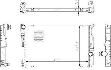 NRF Chladič, chladenie motora 59228