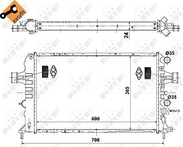 NRF Chladič, chladenie motora 58355