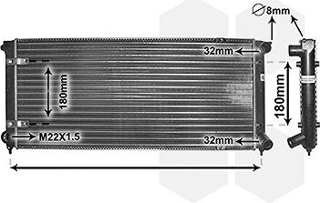 VAN WEZEL chladič, chladenie motora 58002041