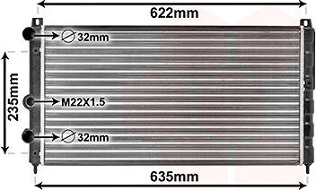 VAN WEZEL chladič, chladenie motora 76002003
