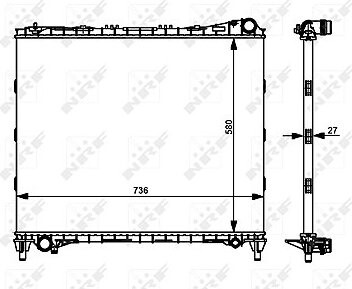 NRF Chladič motora 59174