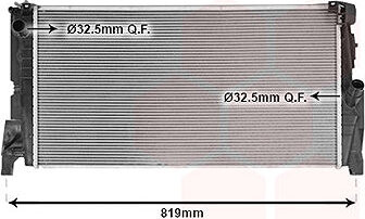 VAN WEZEL chladič, chladenie motora 06012723