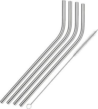 Westmark Slamka nerezová, sada 4 ks, vrátane kefky