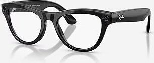 Meta RAY-BAN Meta Skyler (Standard) Smart Glasses (Gen 2) – Shiny Black, Clear