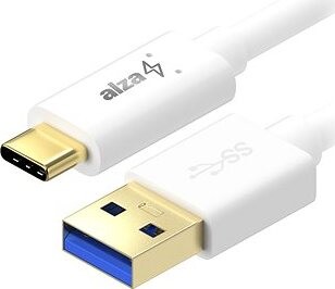 AlzaPower Core USB-A to USB-C 3.2 Gen 1 5Gbp 2m biely
