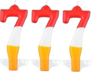 ARPEX Sviečka farebná číslo 7, 3 ks