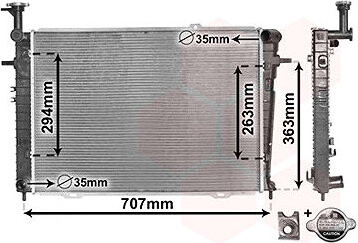 VAN WEZEL chladič, chladenie motora 82002210