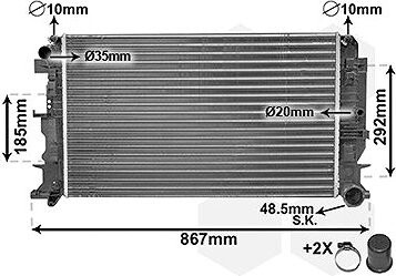 VAN WEZEL chladič, chladenie motora 58002271