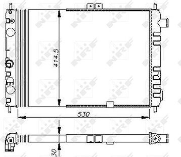 NRF Chladič, chladenie motora 58670