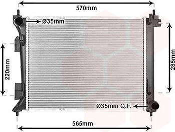 VAN WEZEL chladič, chladenie motora 82012739