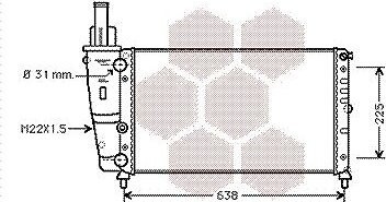 VAN WEZEL chladič, chladenie motora 17002228