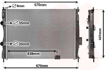 VAN WEZEL chladič, chladenie motora 13002414
