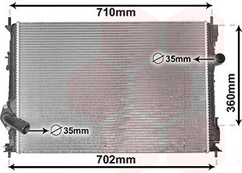 VAN WEZEL chladič, chladenie motora 13012702