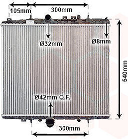 VAN WEZEL chladič, chladenie motora 40002277