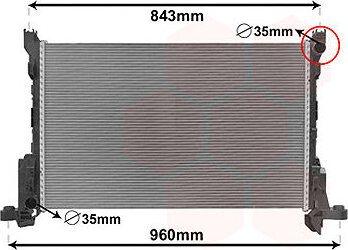 VAN WEZEL chladič, chladenie motora 43002625