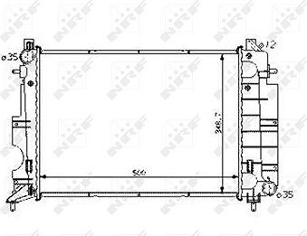 NRF Chladič, chladenie motora 58108