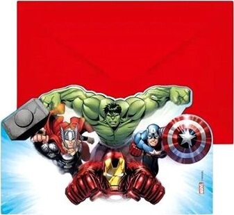 GODAN Pozvánky s obálkami avengers – 6 ks