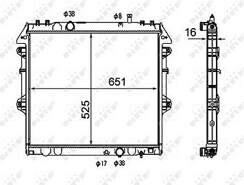 NRF Chladič, chladenie motora 58491
