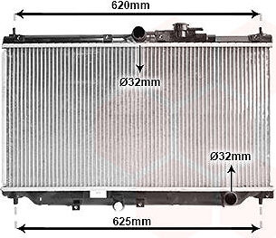 VAN WEZEL chladič, chladenie motora 25002016