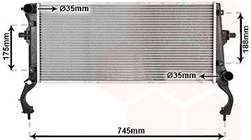 VAN WEZEL chladič, chladenie motora 82012734