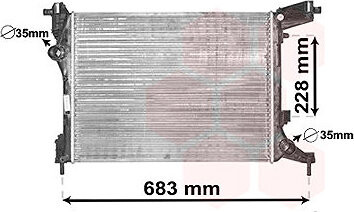 VAN WEZEL chladič, chladenie motora 17002413