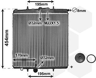 VAN WEZEL chladič, chladenie motora 40002188