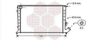 VAN WEZEL chladič, chladenie motora 09002211