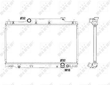 NRF Chladič, chladenie motora 53439