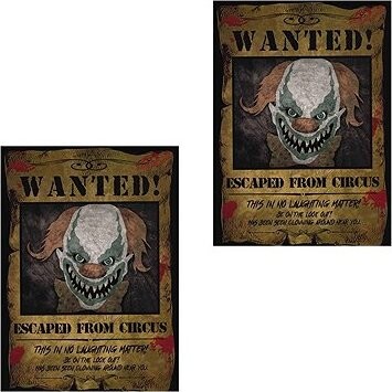 Plagát hľadá sa klaun pennywise – halloween, 30 × 40 cm, 2 ks