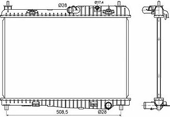 NRF Chladič, chladenie motora 53152