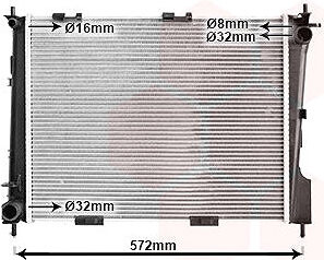VAN WEZEL chladič, chladenie motora 43002372