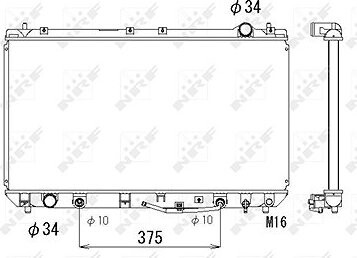 NRF Chladič, chladenie motora 53302