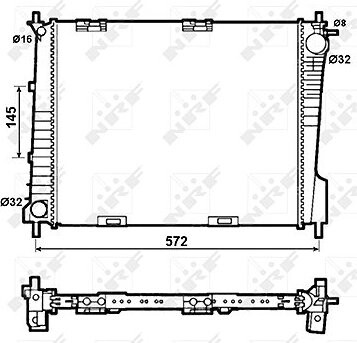 NRF Chladič motora 53077