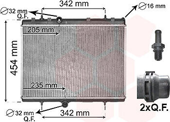 VAN WEZEL chladič, chladenie motora 09012706