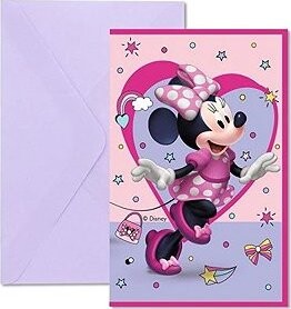 GoDan Pozvánky na narozeniny - myška Minnie “Minnie Happy Helpers“ 6 ks