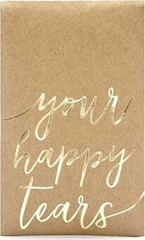 PARTYDECO Kapesníčky na slzy štěstí, 7,5 × 12 cm, 30 ks