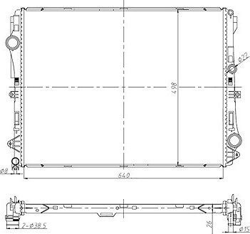 NRF Chladič, chladenie motora 50041