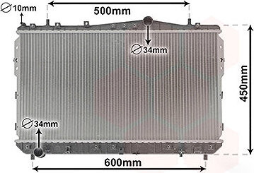 VAN WEZEL chladič, chladenie motora 81002073