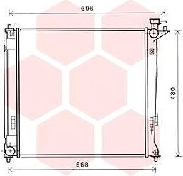 VAN WEZEL chladič, chladenie motora 82002284