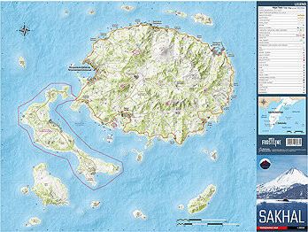 DayZ Frostline Sakhal Printed Map – plagát