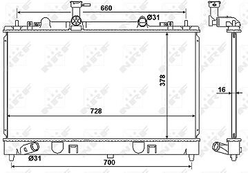 NRF Chladič, chladenie motora 53383
