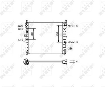 NRF Chladič, chladenie motora 55336