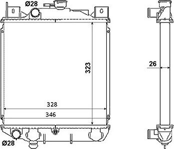 NRF Chladič, chladenie motora 53881