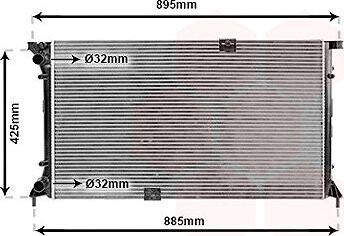 VAN WEZEL chladič, chladenie motora 43002360