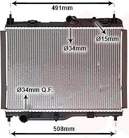 VAN WEZEL chladič, chladenie motora 18012723